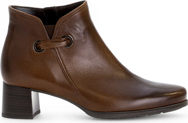 Bottines sattels en cuir lisse