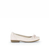 Ballerine ivoire en plain leather