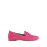 Mocassins pinks en cuir velours