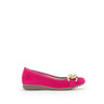 Ballerines pinks en cuir velours