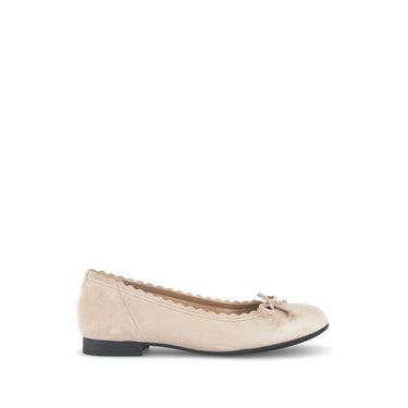 Ballerines brunes en cuir velours