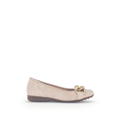 Ballerines brunes en cuir velours