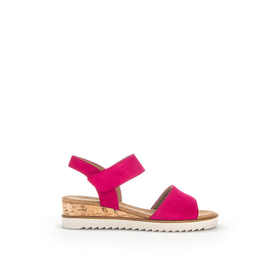 Sandales pinks en cuir velours