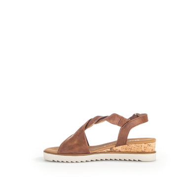 Sandales cognac en cuir