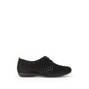 Ballerines noires en cuir velours