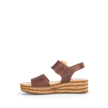 Sandales cognac en cuir