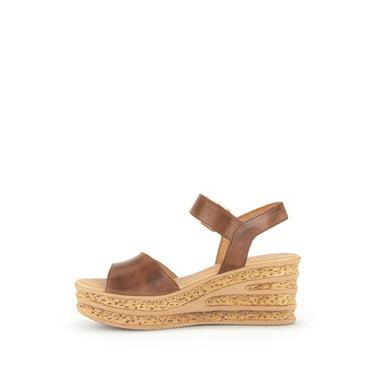 Sandales cognac en cuir