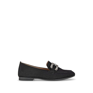 Mocassins noirs en cuir velours