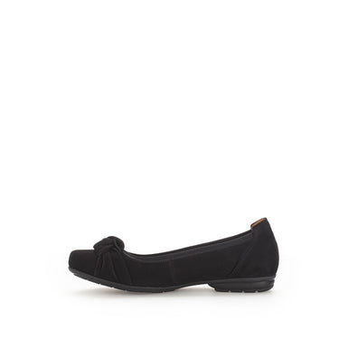 Ballerines noires en cuir lisse