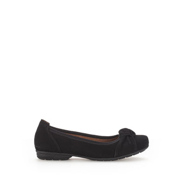 Ballerines noires en cuir lisse