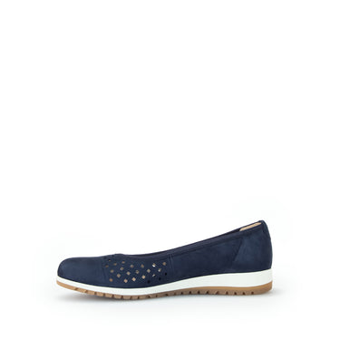 Ballerines bleues en cuir velours