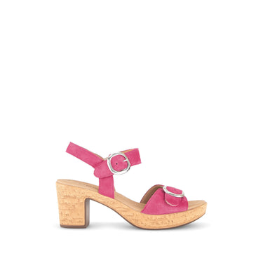 Sandales pinks en cuir velours