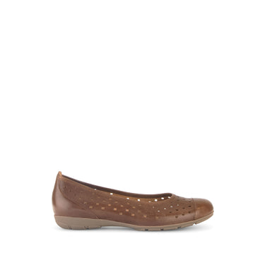 Ballerines cognacs en cuir