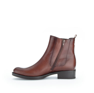 Bottines marrons en cuir lisse