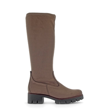 Bottes taupes en velours ht