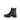 Bottines noires en cuir lisse