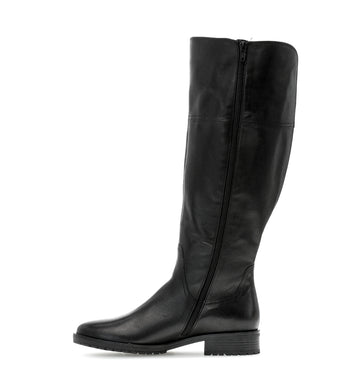 Bottes noires en cuir lisse