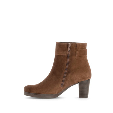 Bottines cognac en velours