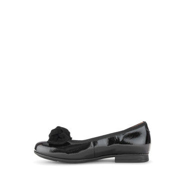 Ballerines noires en combinaison cuirs