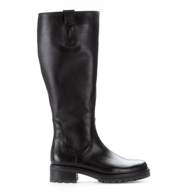 Bottes noires en cuir lisse