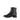 Bottines noires en cuir lisse