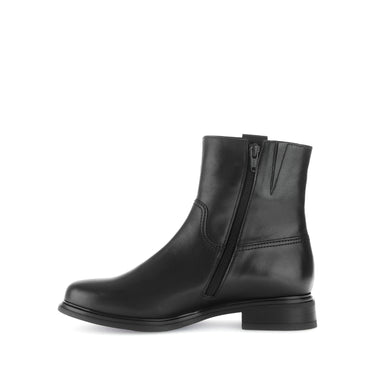 Bottines noires en cuir lisse