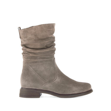 Bottines Mids taupes en cuir velours