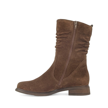 Bottines Mids cognacs en cuir velours