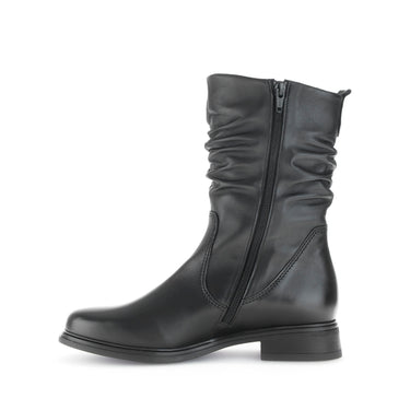 Bottines Mids noires en cuir lisse