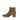 Bottines cognac en cuir velours