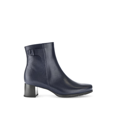 Bottines marine en combinaison cuirs