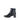 Bottines noires en combinaison cuirs