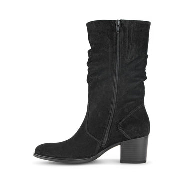 Bottines Mids noires en cuir velours