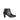 Bottines noires en cuir lisse