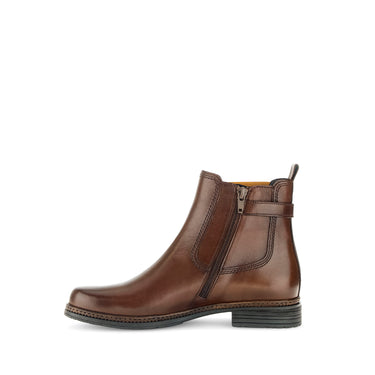 Bottines cognacs en cuir lisse