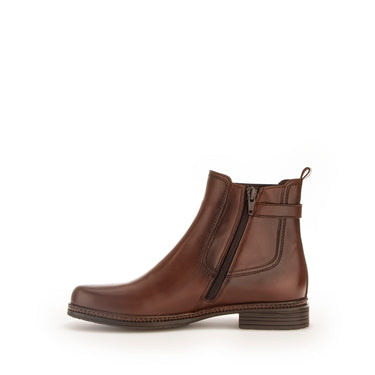 Bottines sattel en cuir lisse