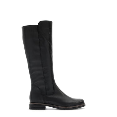 Bottes noires en cuir lisse