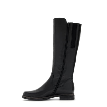 Bottes noires en cuir lisse