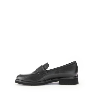 Mocassins noirs en cuir lisse