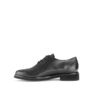 Derbys noires en cuir lisse