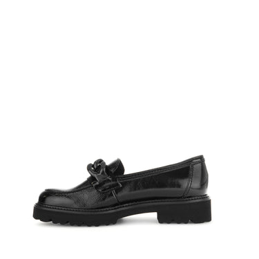 Mocassins noirs en cuir vernis