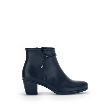 Bottines marine en cuir lisse