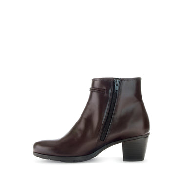 Bottines marrons en cuir lisse