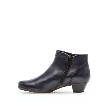 Bottines bleues en cuir lisse