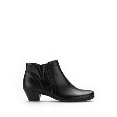 Bottines noires en cuir lisse