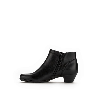 Bottines noires en cuir lisse