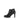 Bottines noires en cuir lisse