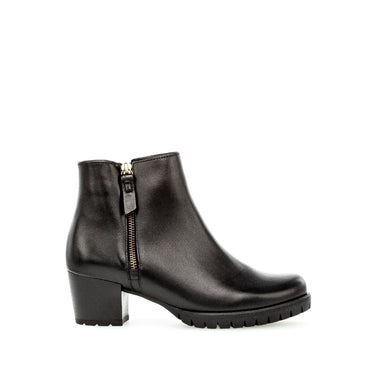 Bottines noirs en cuir lisse