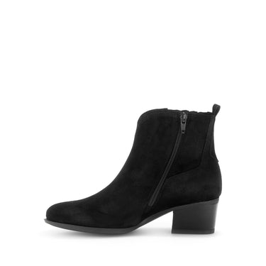 Bottines noirs en cuir velours