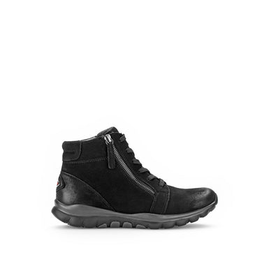 Basket montantes noires en cuir nubuk